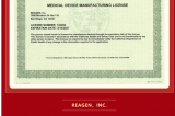 喜報(bào) | REAGEN, INC.榮獲美國加州衛(wèi)生局頒發(fā)的醫(yī)療器械生產(chǎn)許可證，開啟全球化新篇章！